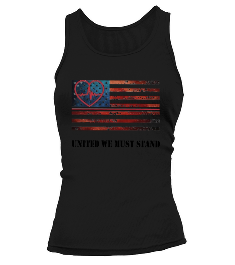 Nurse United We Must Stand American Flag Independence Day Tank top Woman