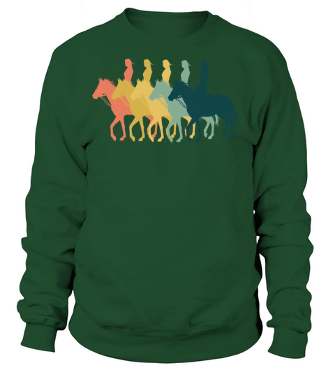 Horse Womens Retro - Female Rider And Horse Women's Sweatshirt