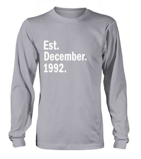 Est December 1992 Men's Long Sleeve