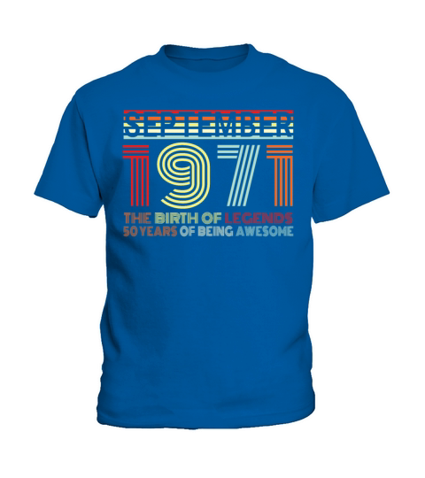 1971 In September Retro Gift Idea Kids T-Shirt
