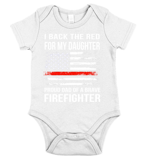 I Back The Red For My Daughter Short Sleeve Baby One-Piece