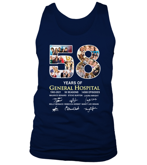 58 Years Of General Hospital 1963 2021 58 Seasons 14588 Episodes Signatures Tank Top Unisex