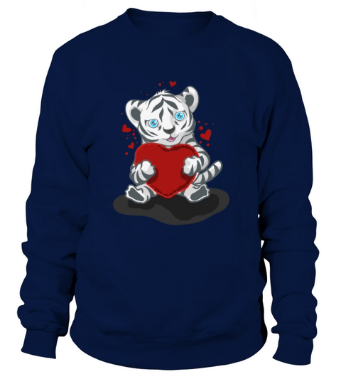 White Animal Love Valentines Day Women's Sweatshirt