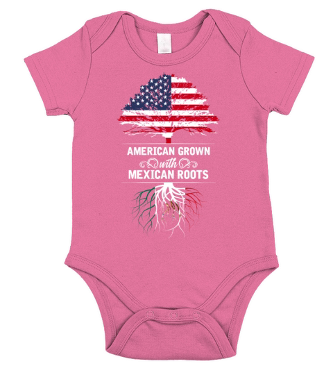 American grown with Mexican roots Short Sleeve Baby One-Piece