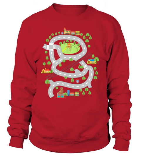 Car Play Mat Shirt for Dad Day Car Map Women's Sweatshirt