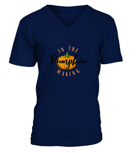Pumpkin in the making pregnancy revealing logo Men's V-Neck T-shirt