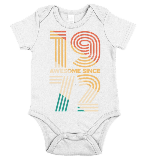 Vintage 1972 - 50 years old - 50th birthday gift Short Sleeve Baby One-Piece