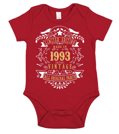 Limited Edition Made In 1993 Vintage Original Short Sleeve Baby One-Piece
