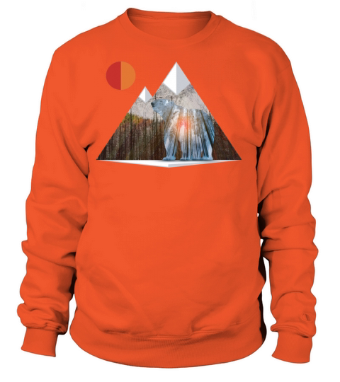 Bear Sun Salute in Mountain Forest Women's Sweatshirt