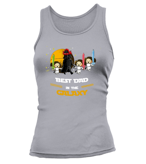 Father 3 daughters with 3 color lightsabers Tank top Woman