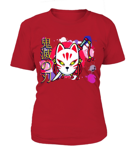 Japonais Fox Mask Splash Art Women's T-Shirt
