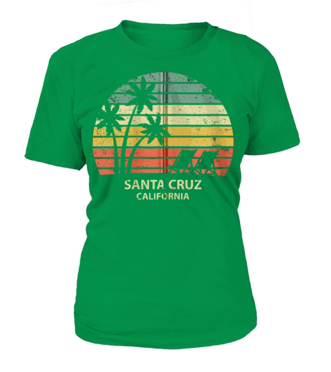 Vintage California Santa Cruz Beach Cool Retro Zip Women's T-Shirt