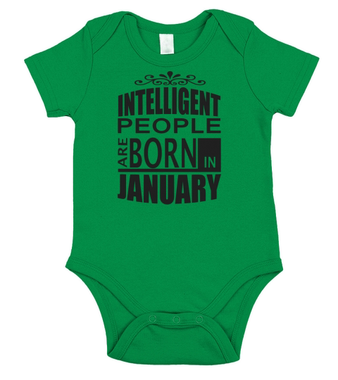 born in january Short Sleeve Baby One-Piece