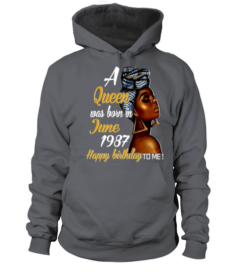 A Queen Was Born In June 1987 34th Birthday Gift Men's Hoodie