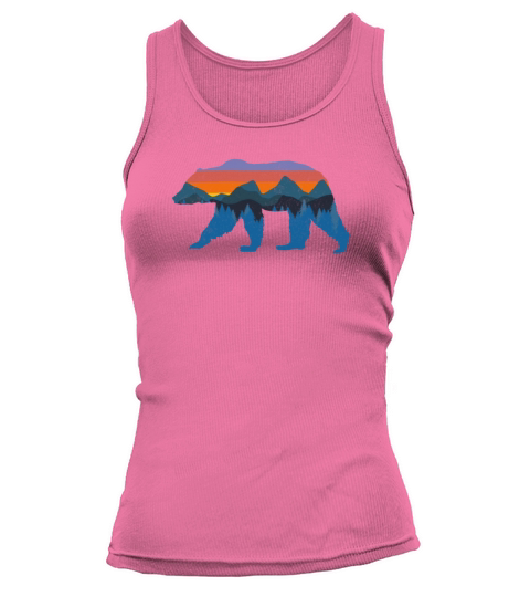 Grizzly Forest Bear Mountain Colorful Proud Bear Women's Tank Top