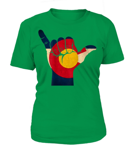 Colorado Rocky Mountain Shaka Sign Flag of Colorad Women's T-Shirt