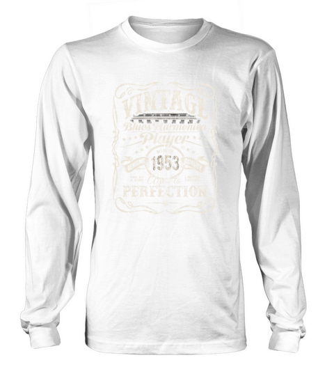 Vintage Blues Harmonica Player Made In 1953 Long sleeved Unisex