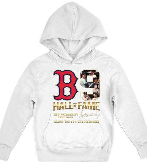 B9 Hall Of Fame Ted Williams 1939-1960 thank you for the memories signature Kids Hoodie