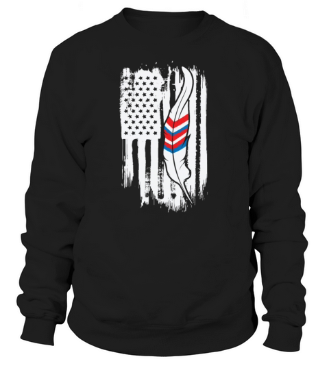 Indians Native American Flag and Feather Women's Sweatshirt
