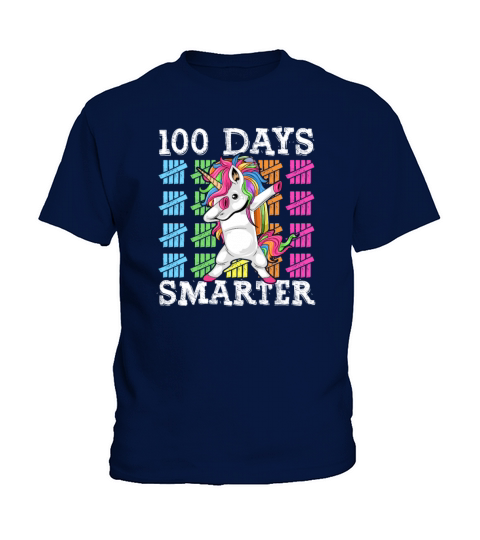 100 Days Of School Dabbing Unicorn Smarter Kids T-Shirt