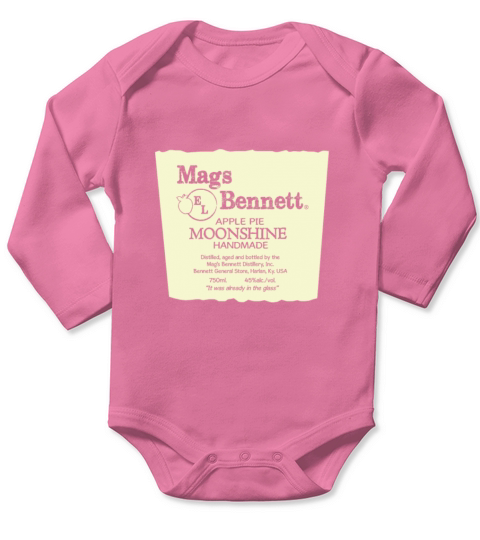 Mags Bennett Apple Pie Moonshine Long Sleeve Baby One-Piece