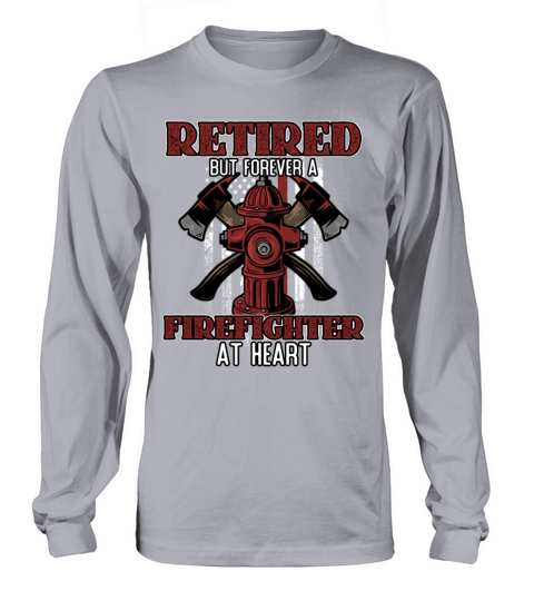 Retired Fire Fighter Thin Red Line Fireman Women's Long Sleeve