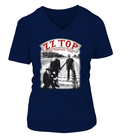 Vintage Zz Top Mono Picture V-neck T-Shirt Woman