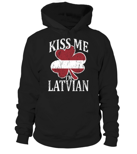 Kiss Me Im Latvian Funny St Patricks Day Union Jack Flag 2020 Hoodie Unisex
