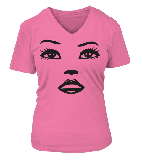 Girl Face Women's V-Neck T-shirt