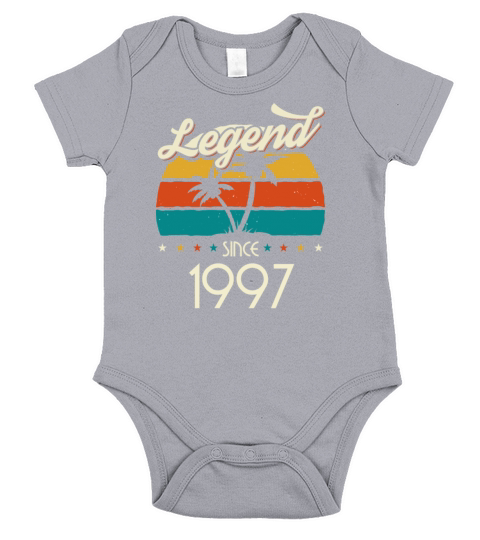 1997 Vintage born in Retro age Birthday gift idea Short Sleeve Baby One-Piece
