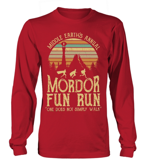 Spl Sunset middle earth’s annual mordor fun run one does not simply walk Long sleeved Unisex