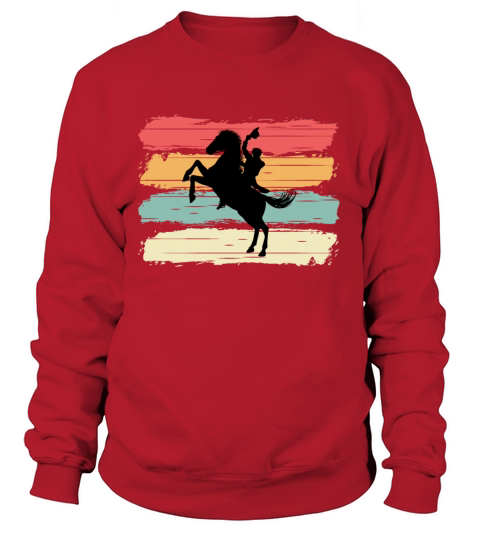 Vintage Sunset Brush Strokes Cowboy On Horse Women's Sweatshirt
