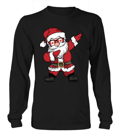Canada Santa Claus dabbing dubbing christmas Men's Long Sleeve