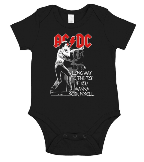 Ac And Dc Band It Is A Long Way To The Top Short Sleeve Baby One-Piece