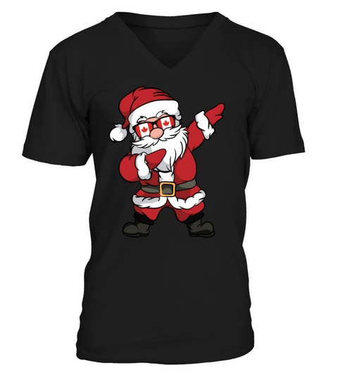 Canada Santa Claus dabbing dubbing christmas Men's V-Neck T-shirt