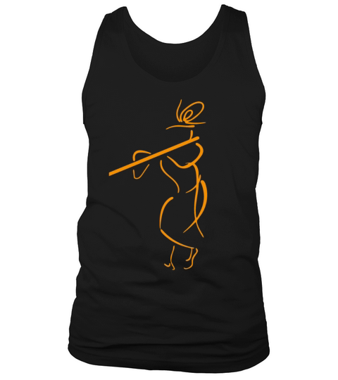 Hare Krishna Playing Flute Krishna Lover Art Tank Top Unisex