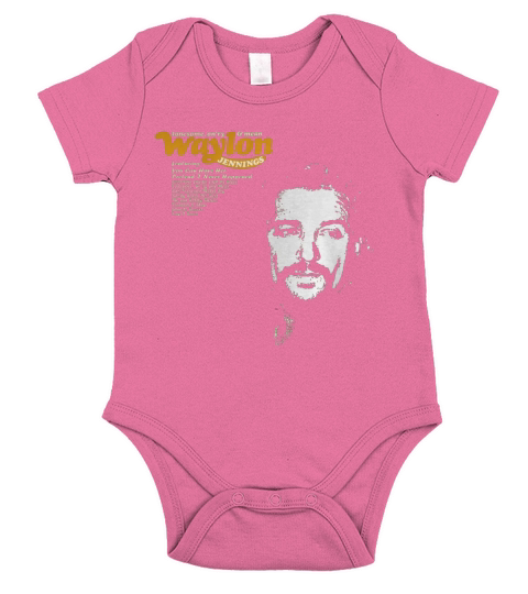 Waylon Jennings Tshirt Short Sleeve Baby One-Piece