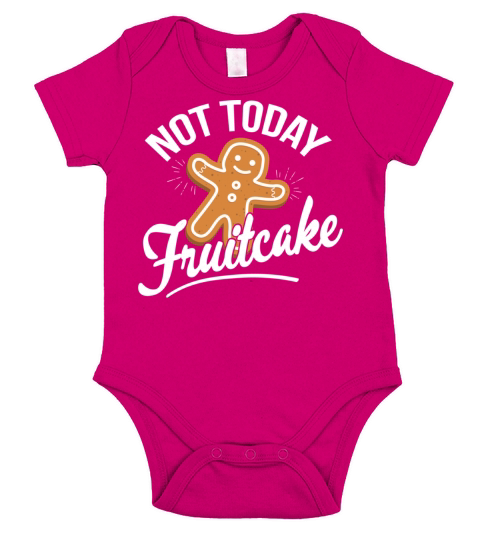 Gingerbread Man Today Not Fruitcake Short Sleeve Baby One-Piece