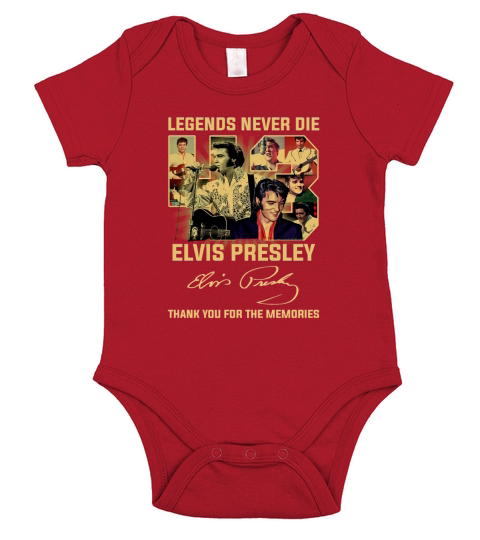 Legends Never Die Elvis Presley Thank You For The Memories Signature Short Sleeve Baby One-Piece