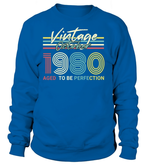 Born 1980 October Vintage Gift Idea Women's Sweatshirt
