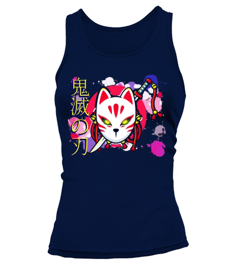 Japonais Fox Mask Splash Art Women's Tank Top