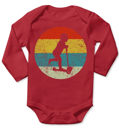 scoter vintage Long Sleeve Baby One-Piece