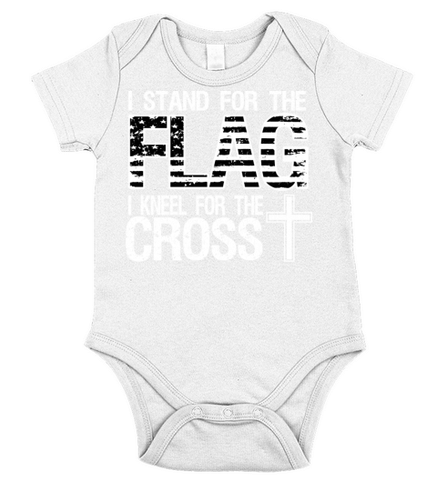 I stand for the flag I kneel for the cross Short Sleeve Baby One-Piece