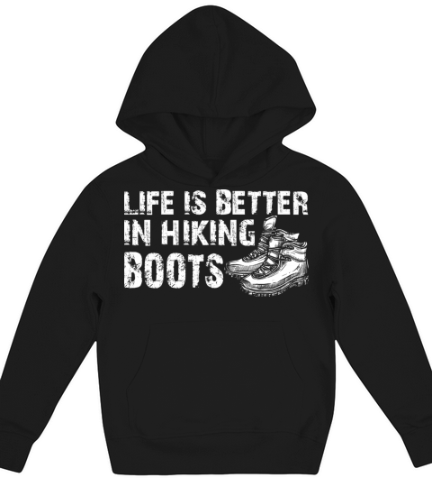 Hiker - Life is better in hiking boots Kids Hoodie