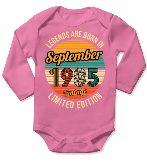 Legends were born in September 1985 36th Birthday Long Sleeve Baby One-Piece