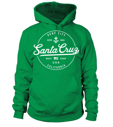 Nautical Anchor Santa Cruz California Travel Vacat Men's Hoodie