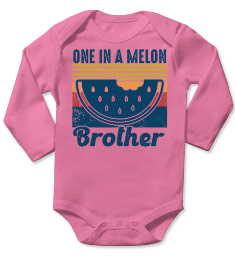 Family summer Watermelon Vintage One In A Melon Long Sleeve Baby One-Piece