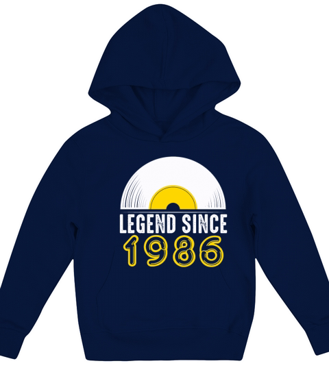 Birthday Present Legend Since 1986 Record Gift Kids Hoodie