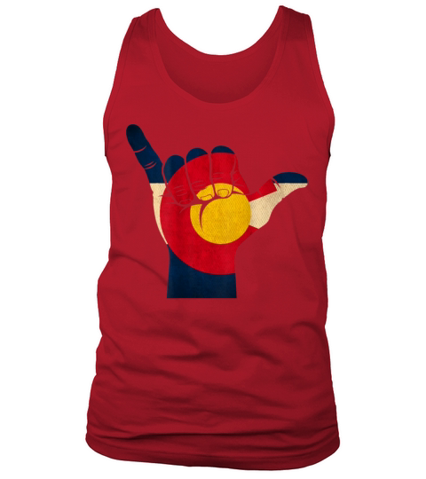 Colorado Rocky Mountain Shaka Sign Flag of Colorad Men's Tank Top