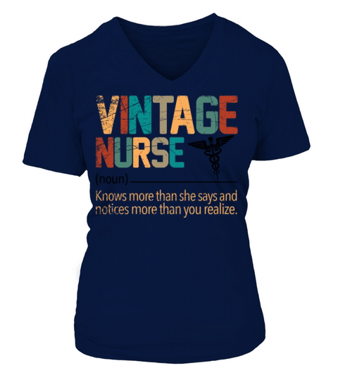Vintage Nurse Women's V-Neck T-shirt